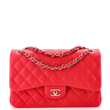 Chanel Classic Double Flap Bag Quilted Lambskin Jumbo