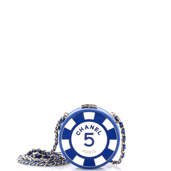 Chanel Poker Chip Clutch With Chain Quilted Lambskin with Enamel
