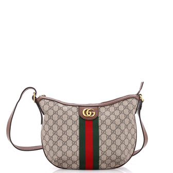 Gucci Ophidia Half Moon Hobo GG Coated Canvas Small