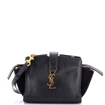 Saint Laurent Monogram Cabas Leather and Suede Toy