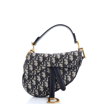 Christian Dior Saddle Handbag Oblique Canvas Mini