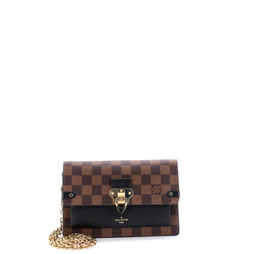 Louis Vuitton Vavin Chain Wallet NM Damier with Leather