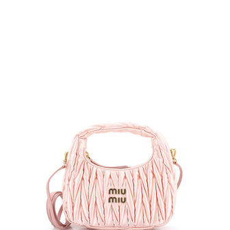 Miu Miu Wander Hobo Matelasse Satin Mini