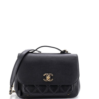 Chanel Business Affinity Flap Bag Quilted Caviar Small