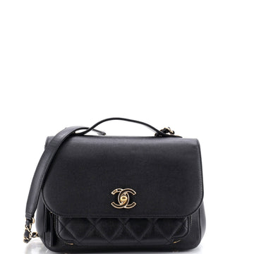 Chanel Business Affinity Flap Bag Quilted Caviar Small