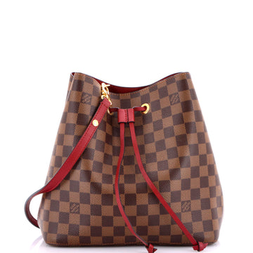 Louis Vuitton NeoNoe Handbag Damier with Leather MM