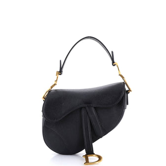 Christian Dior Saddle Handbag Leather Mini
