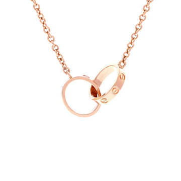 Cartier Love Interlocking Necklace 18K Rose Gold