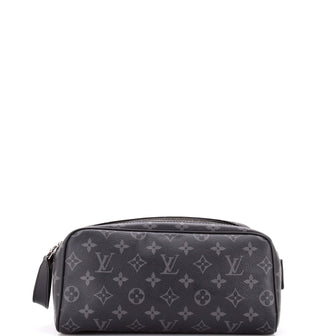 Louis Vuitton Dopp Kit Toiletry Pouch Monogram Eclipse Canvas