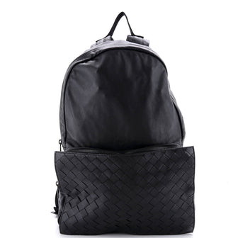 Bottega Veneta Expandable Backpack Leather with Intrecciato Detail Medium