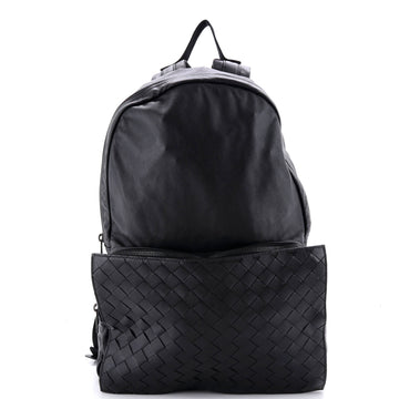 Bottega Veneta Expandable Backpack Leather with Intrecciato Detail Medium