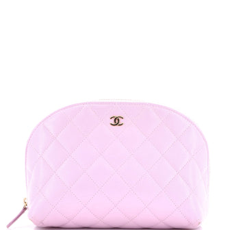 Chanel CC Cosmetic Pouch Quilted Caviar