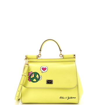 Dolce & Gabbana Miss Sicily Bag Printed Leather Medium