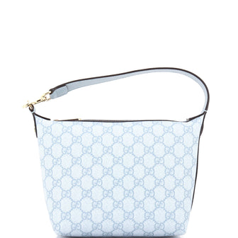 Gucci Ophidia Zip Shoulder Bag GG Coated Canvas Super Mini