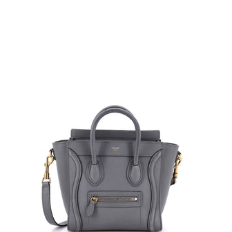 Celine Luggage Bag Grainy Leather Nano