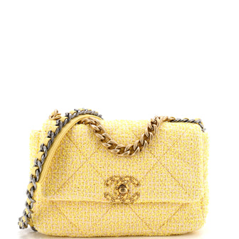 Chanel 19 Flap Bag Quilted Tweed Medium