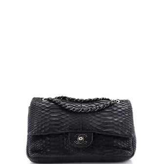Chanel Classic Double Flap Bag Python Medium