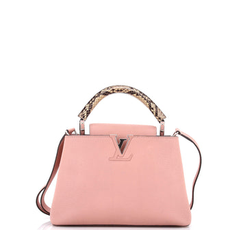 Louis Vuitton Capucines Bag Leather with Snakeskin BB
