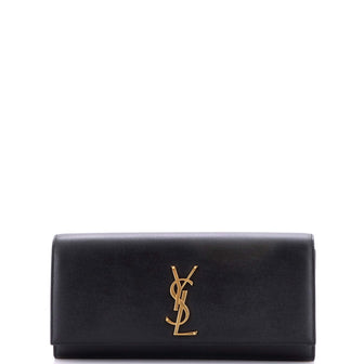 Saint Laurent Classic Monogram Clutch Leather Long