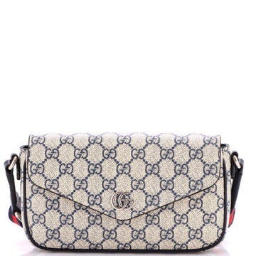 Gucci Ophidia Envelope Flap Shoulder Bag GG Coated Canvas Mini
