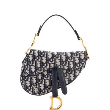 Christian Dior Saddle Handbag Oblique Canvas Mini