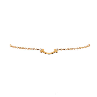 Tiffany & Co. T Smile Chain Bracelet 18K Yellow Gold Mini