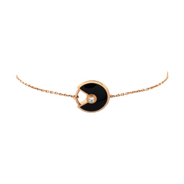 Cartier Amulette de Cartier Bracelet 18K Rose Gold with Diamond and Onyx XS