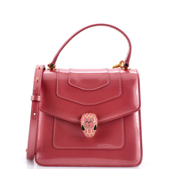 Bvlgari Serpenti Forever Top Handle Bag Patent Small