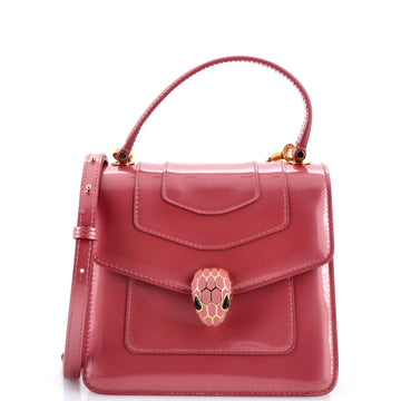 Bvlgari Serpenti Forever Top Handle Bag Patent Small