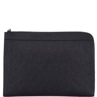 Louis Vuitton Zip Around Pochette Jour Monogram Shadow Leather GM