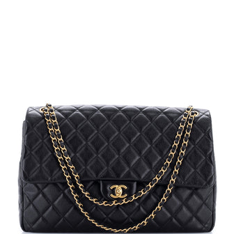 Chanel XXL Travel Flap Bag Quilted Caviar Small