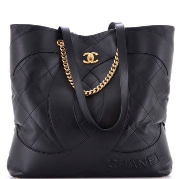 Chanel Club Monaco Shopping Tote Quilted Lambskin Large