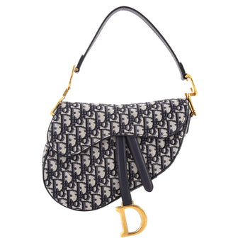 Christian Dior Saddle Handbag Oblique Canvas Medium