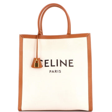 Celine Vertical Cabas Tote Canvas with Leather Large