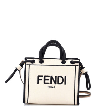 Fendi Roma Shopper Tote Canvas Mini