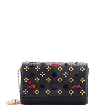Christian Louboutin Paloma Clutch Embellished Leather Small