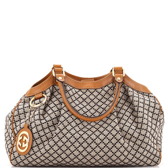 Gucci Sukey Tote Diamante Canvas with Leather Medium