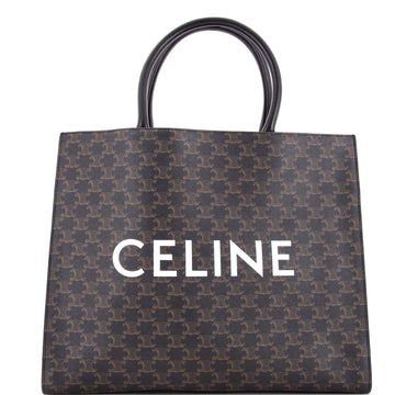 Celine Horizontal Logo Cabas Tote Triomphe Coated Canvas