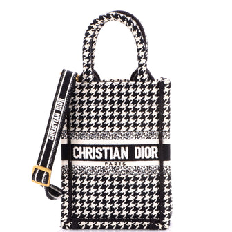 Christian Dior Book Tote Phone Bag Embroidered Canvas Mini