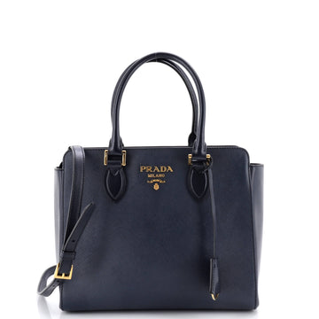 Prada Convertible Tote Saffiano with Soft Calf Small