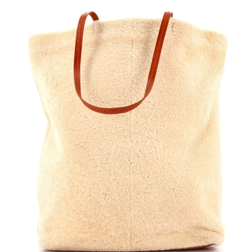 Saint Laurent North South Tote Shearling