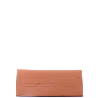 Hermes Shadow Birkin Cut Clutch Swift Long