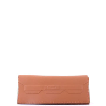 Hermes Shadow Birkin Cut Clutch Swift Long