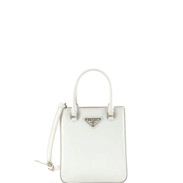 Prada Convertible Tote Brushed Leather Small
