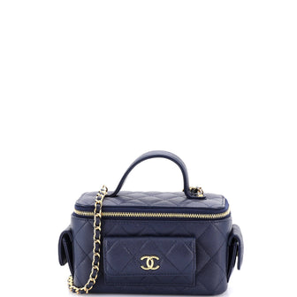 Chanel Quilted Polly Pocket Top Vanity Quilted Caviar East West