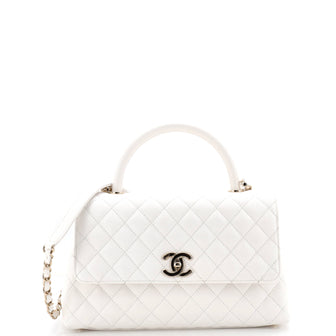 Chanel Coco Top Handle Bag Quilted Caviar Small
