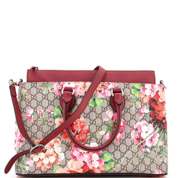 Gucci Linea A Convertible Tote Blooms Print GG Coated Canvas Medium
