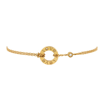 Cartier 2 Diamonds Love Bracelet 18K Yellow Gold with Diamonds