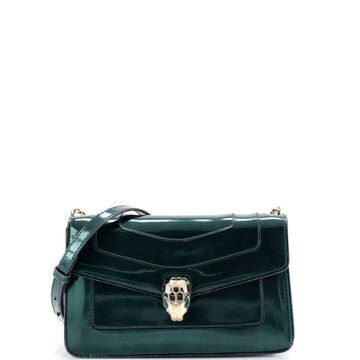 Bvlgari Serpenti Forever Shoulder Bag Metallic Leather Small