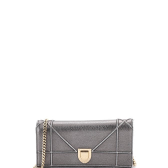 Christian Dior Diorama Croisiere Chain Wallet Grained Calfskin